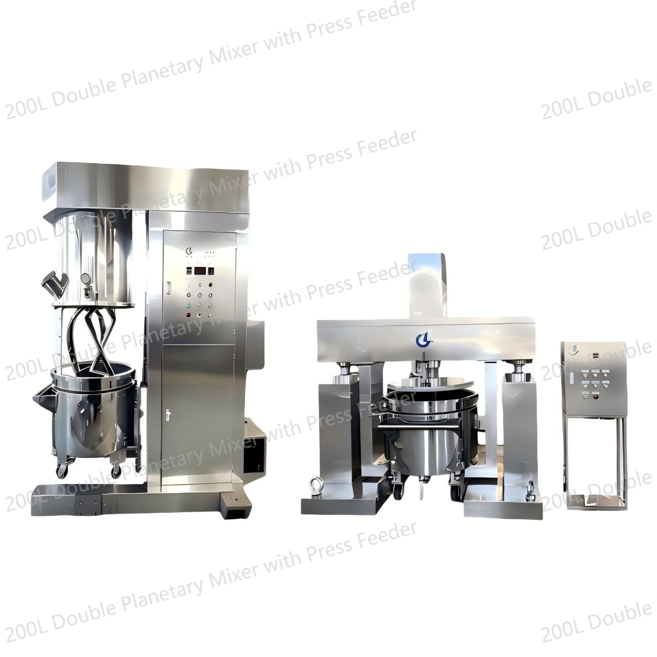 Compilador planetario doble de 200 litros con alimentador de prensa